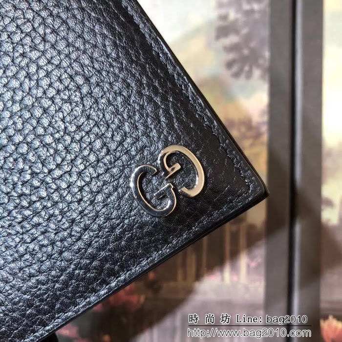 GUCCI古馳 專櫃同步 熱壓小牛皮 男士雙折皮夾 473916 克豬紋皮 WTG1934